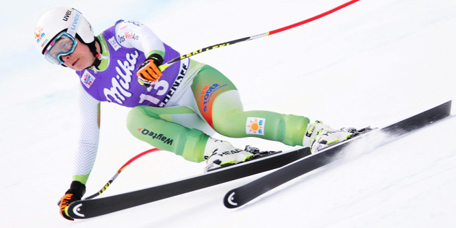 Miklós Edit kiesett super-G-ben