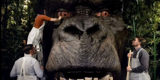 Óriási King Kong-fejet állítottak ki New York belvárosában