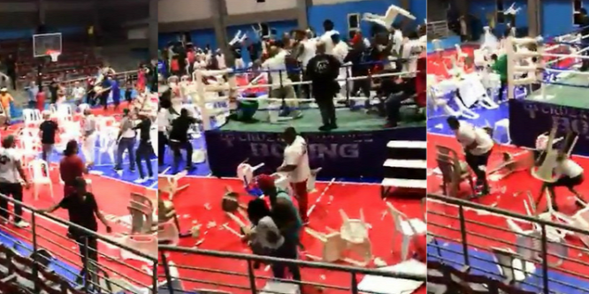 Tömegverekedés és lövöldözés a bokszmeccs után - videó