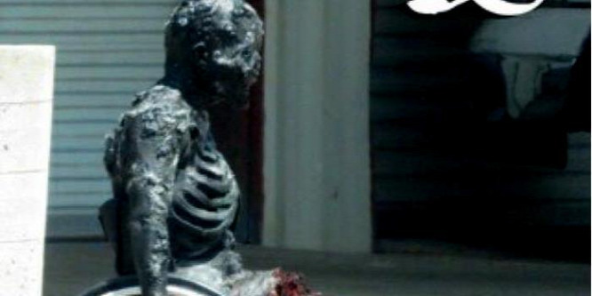Kilestek egy Walking Dead-forgatást egy lábatlan zombival