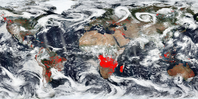 Lángokba borult világot mutat a NASA rémisztő felvétele