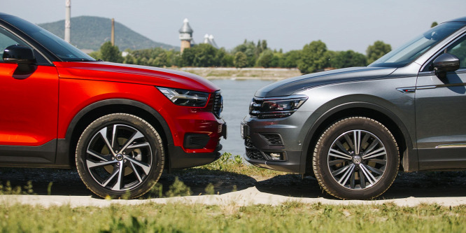 Dávid Góliát ellen - Volvo XC40 - Volkswagen Tiguan Allspace összehasonlító teszt