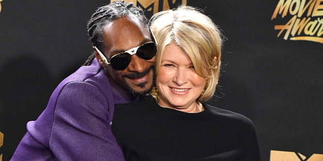 Meghökkentő celebbarátságok: Martha Stewart és Snoop Dogg furcsán mutatnak együtt
