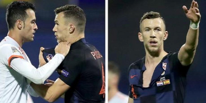 A Barca sztárja letépte a mezt Perisicről - videó