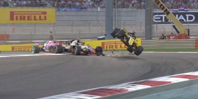 360 fokos videón is látható az év egyik legnagyobb F1-es bukása