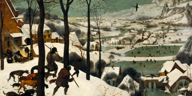 Idősebb Pieter Bruegel: Vadászok a hóban - Idill vagy korrajz?