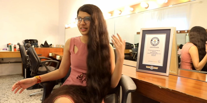 Rosszul vágták le az indiai lány haját, világrekorder lett belőle – Videó