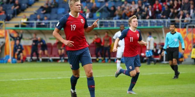 A norvég csatár mesterkilencest lőtt az U20-as focivébén