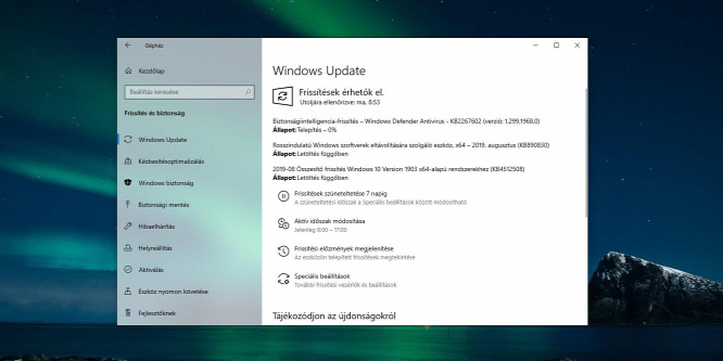 Azonnal frissíteni kell a Windowst