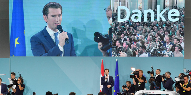Elsöprő győzelmet aratott a jobboldali Sebastian Kurz Ausztriában