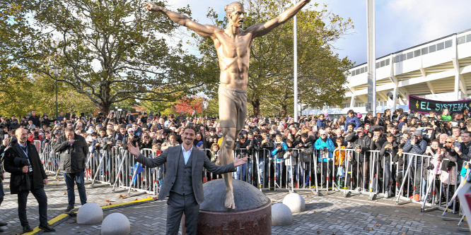 Ibrahimovic szobrot kapott Malmőben
