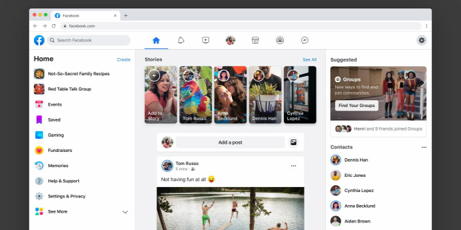 Elkezdődött az új Facebook tesztelése