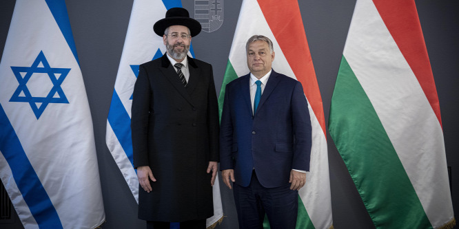 Orbán Viktor Izrael állam askenázi főrabbijával találkozott - fotók