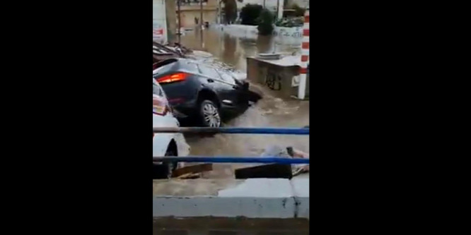 A rengeteg lezúduló eső utcákat öntött el Észak-Izraelben - videó