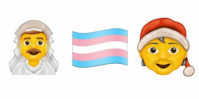 Bajszos menyasszony és gendersemleges Mikulás is van az új emojik között