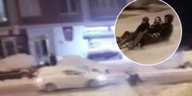 Majdnem tragédiával végződött egy baráti szánkózás Törökországban - videó