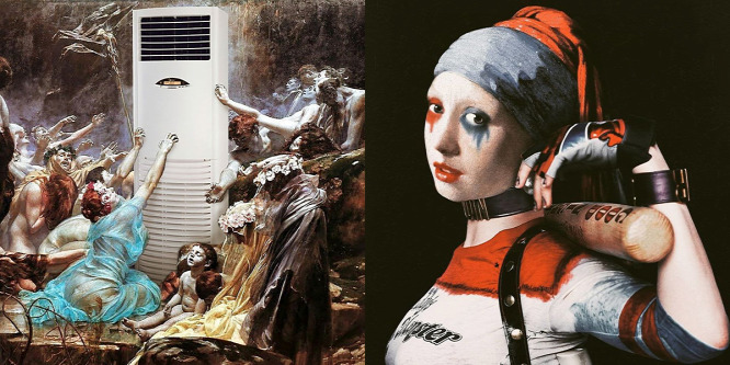 Klasszikus festmények és modern fotók: fantasztikus montázsokat készít a ciprusi grafikus