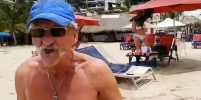 Lökdösődés egy mexikói strandon a tilalom megszegése miatt – videó