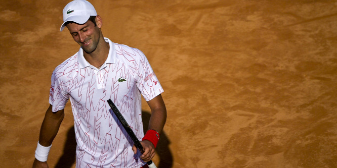 New York-i botránya után Rómában az ütőjét vágta földhöz Novak Djokovic - videó