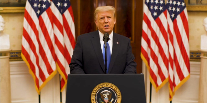 Elnökségének vívmányait dicsérte búcsúbeszédében Donald Trump