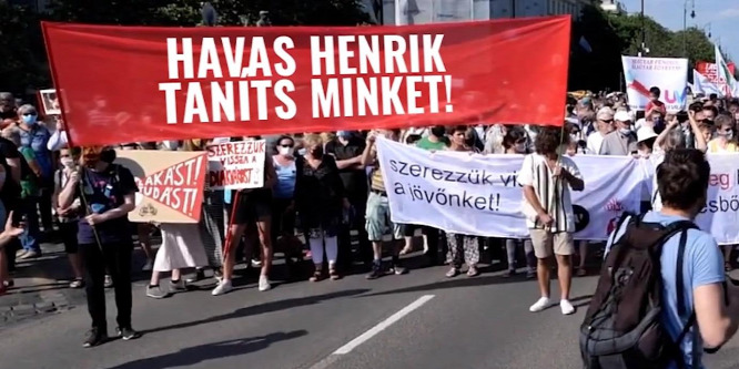 Újabb tüntetés volt hétvégén a fővárosban, Havas Henrik egyeteme miatt demonstráltak