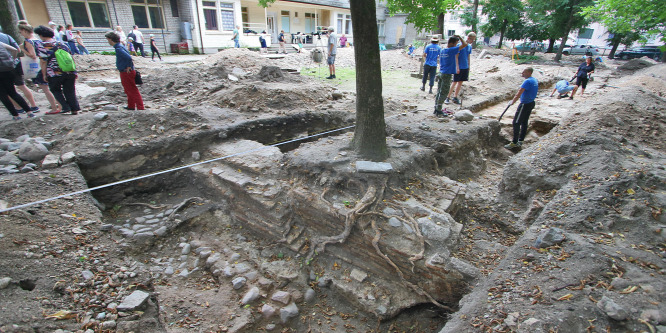 Megtalálták Vilnius egykori nagyzsinagógájának központi részét