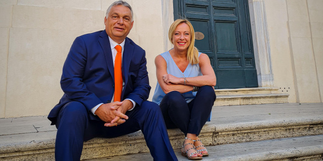 Giorgia Meloni: Az egész magyar baloldal kevés volt Orbán Viktor legyőzéséhez
