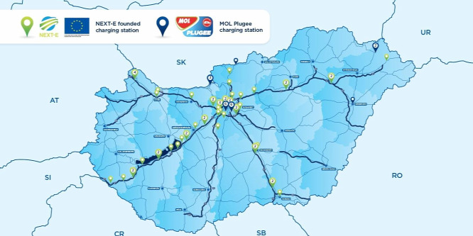 Elkészült a Next-E projekt magyarországi töltőhálózata