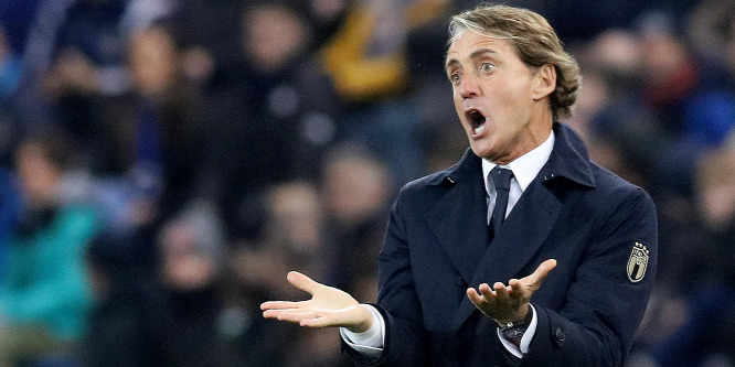 Mancini szerint tovább fognak jutni a pótselejtezőn, és Olaszország a vb-t is megnyerheti