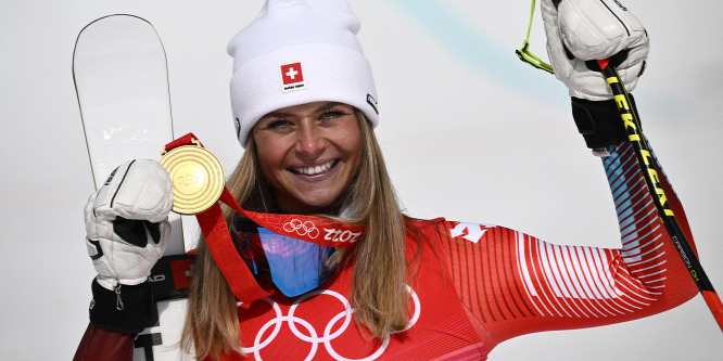 A mezőny legcsinosabb versenyzője nyerte a lesiklást a téli olimpián