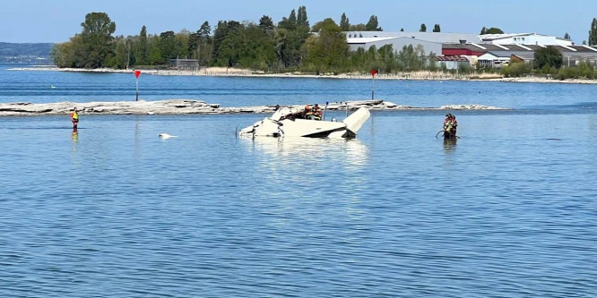 A svájci Boden-tóba zuhant egy kisrepülőgép, meghalt a pilóta