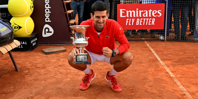 A világelső Novak Djokovic a 87. trófeáját szerezte meg Rómában