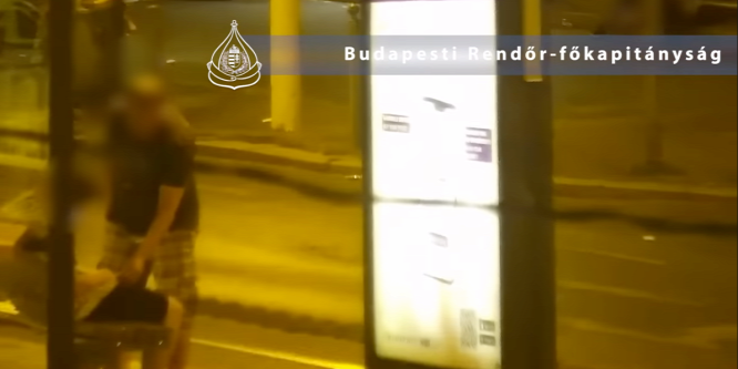 Kifosztottak egy alvó férfit az Oktogonnál - videó