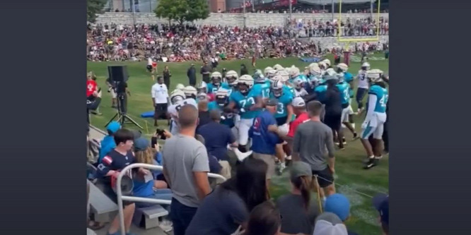 Úgy összeverekedett két NFL-csapat, hogy még egy szurkoló is megsérült - videó